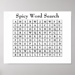 Poster Recherche de mots épicés