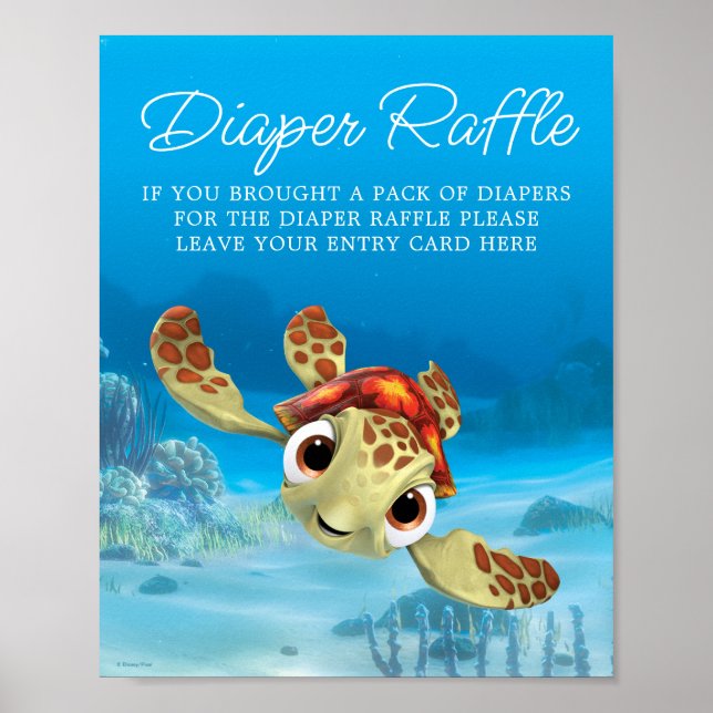 Poster Recherche de Nemo | Baby shower d'écureuil Raffle (Devant)