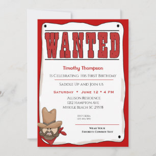 Poster Recherché Invitation Anniversaire