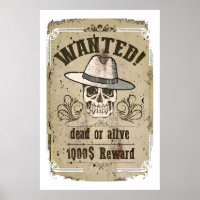 Poster Recherché mort ou vivant