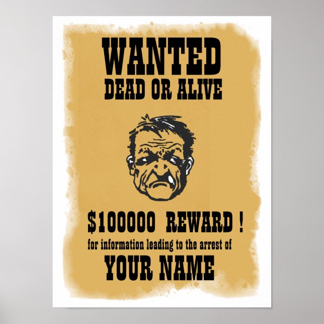 Poster Recherché, mort ou vivant (Devant)