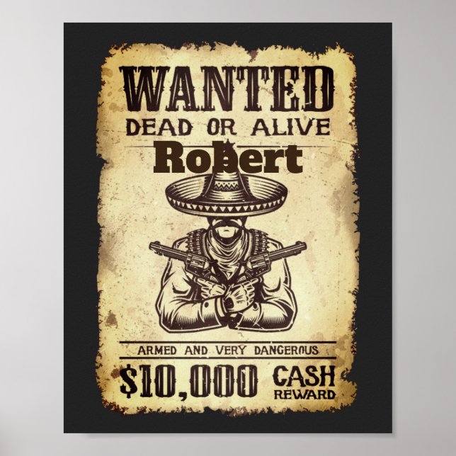 Poster Recherché personnalisé (Devant)