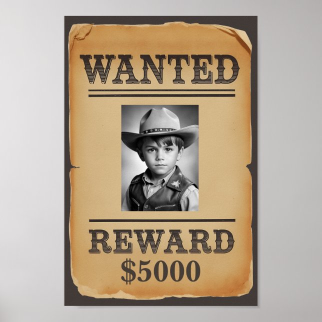 Poster Recherché - Photo personnalisée Wild West C (Devant)