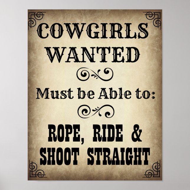 Poster Recherché pour filles (Devant)