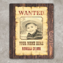 Poster Recherché | Vintage Wild West Modèle photo