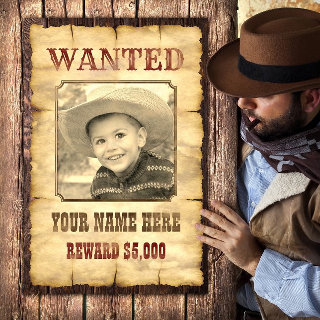 Poster Recherché | Vintage Wild West Modèle photo (Créateur téléchargé)