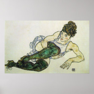 Poster Reclining woman, Egon Schiele 24W x 15H