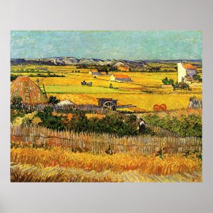 Poster Récolte à La Crau (van Gogh)
