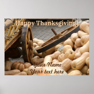 Poster récolte citrouille