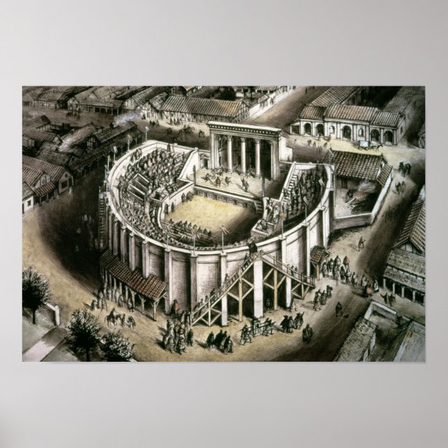 Poster Reconstitution théâtrale, 2ème siècle romain (Devant)