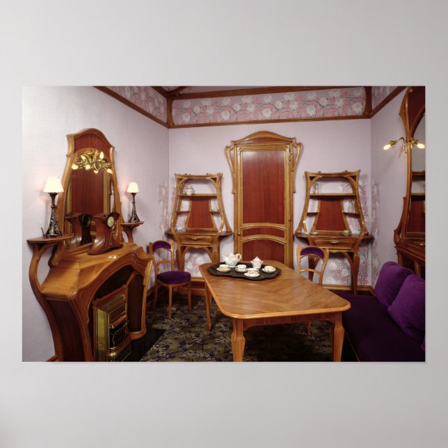 Poster Reconstruction d'un salon du Café de Paris (Devant)