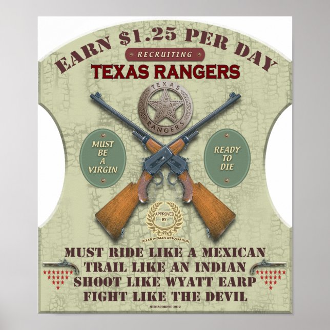 POSTER - RECRUITING TEXAS RANGERS 1887 (Front)
