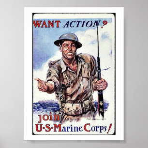 Poster Recrutement Usmc