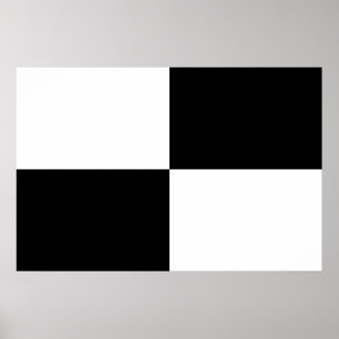 Poster Rectangles noir et blanc