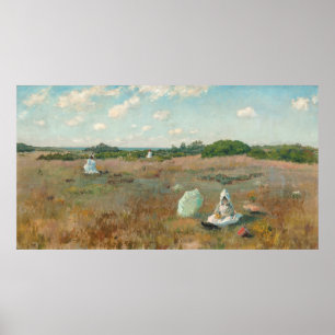 Poster Recueillant des fleurs d'automne, 1894-5 (huile