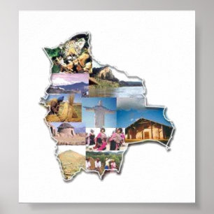 Poster recuerdo de la Bolivie