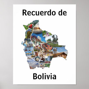 Poster recuerdo de la Bolivie