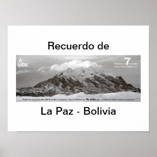 Poster recuerdo de Las Paz