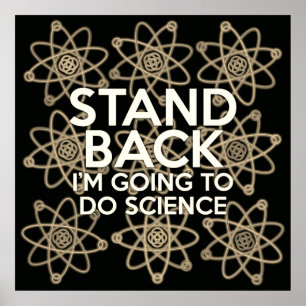 Poster RECUlez JE VAIS FAIRE DE LA SCIENCE Vintage
