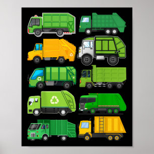 Poster Recyclage des déchets de déchets de camionnette An