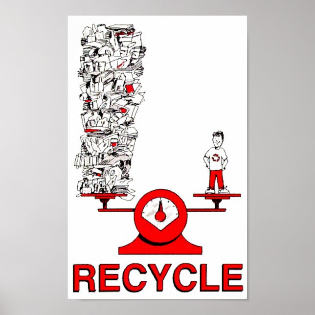 Poster Recycler l'affiche de la corbeille (Devant)