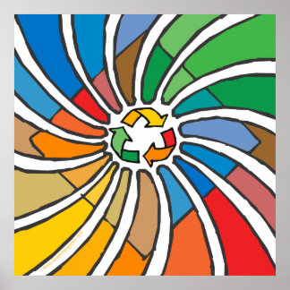 Poster Recycler l'art des signes