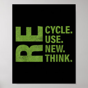 Poster Recycler réutiliser Renouveler l'environnement de