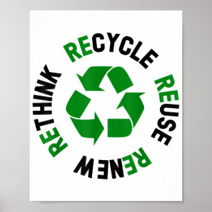 Poster Recycler réutiliser Renouveler l'environnement de