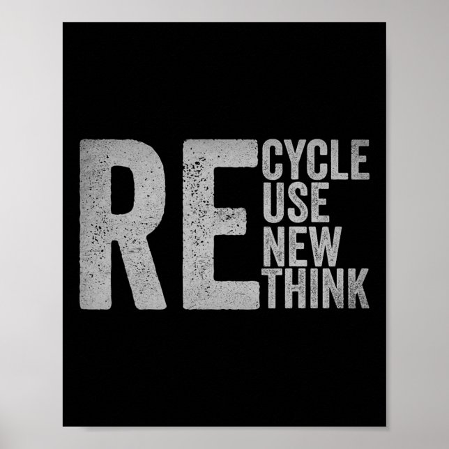 Poster Recycler réutiliser Renouveler l'environnement de  (Devant)