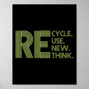 Poster Recycler Réutiliser Renouveler Repenser Crise De l
