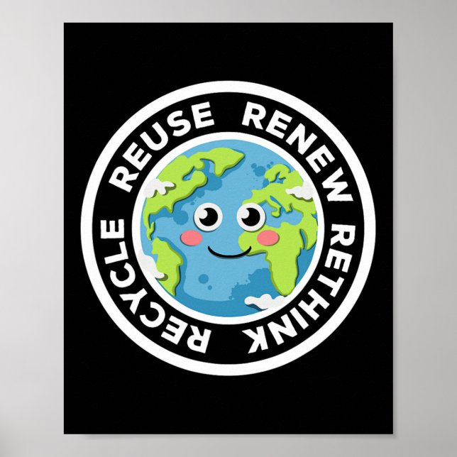 Poster Recycler Réutiliser Renouveler Repenser l'activism (Devant)