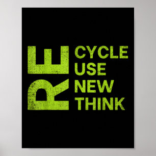 Poster Recycler Réutiliser Repenser Repenser Repenser Cyc