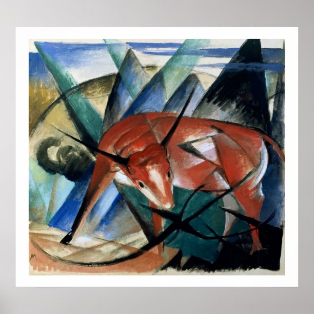 Poster Red Bull (gouache sur papier) (Devant)