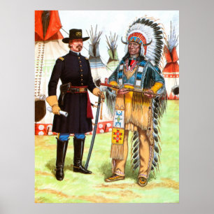 Poster Red Cloud, chef des Sioux d'Oglala
