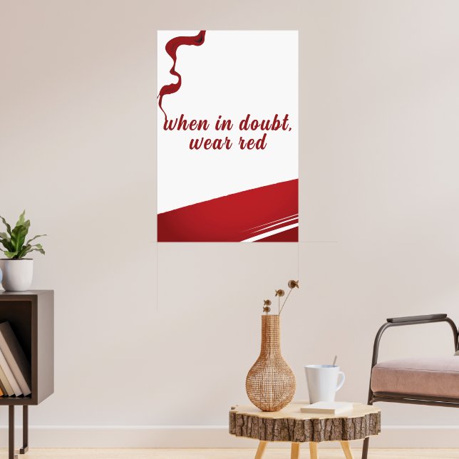 Poster Red Confidence Nail Salon Art (Salon 3)