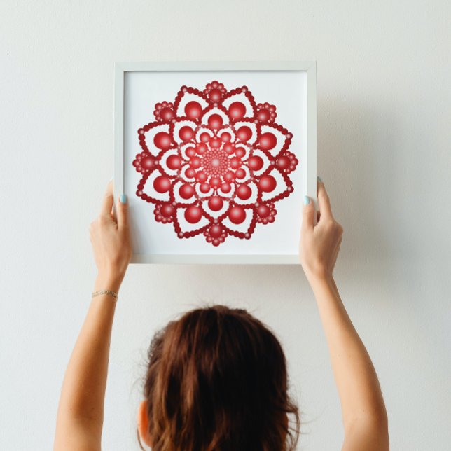 Poster Red Dot Mandala (Créateur téléchargé)