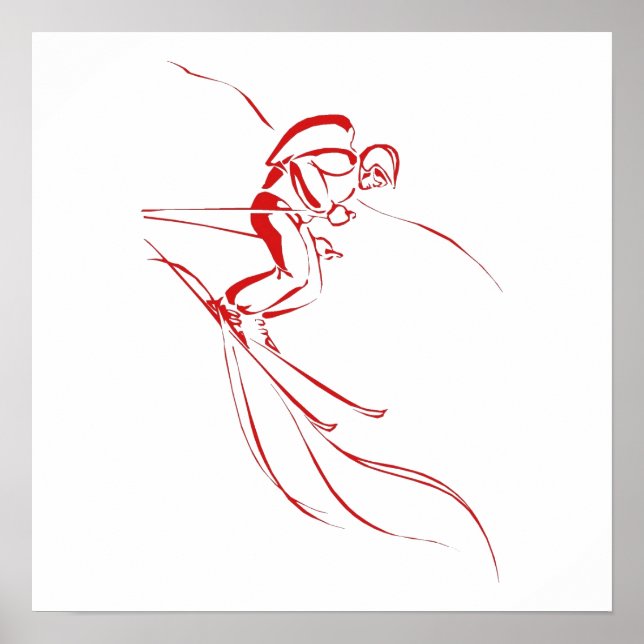 Poster Red Downhill (Devant)