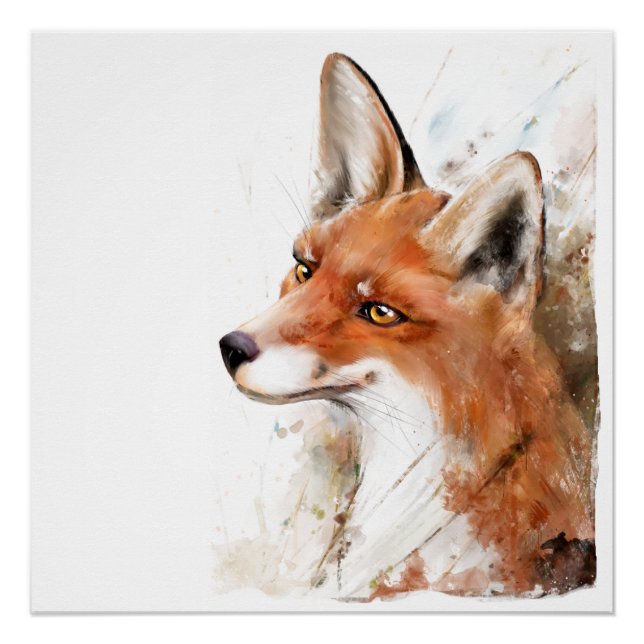 Poster Red Fox Wall Art (Devant)