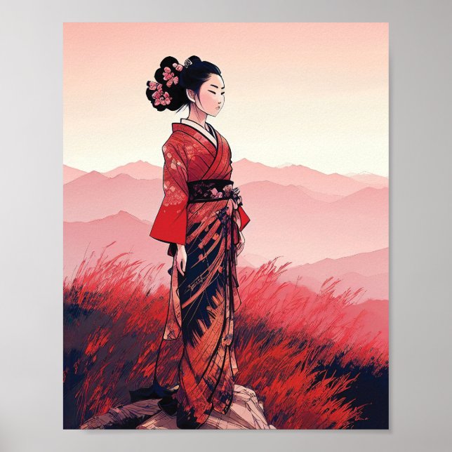 Poster Red Geisha (Devant)