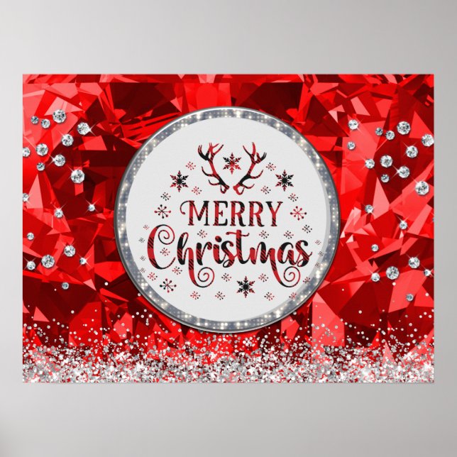 Poster Red Gorgey Emerald Joyeux Noël (Devant)