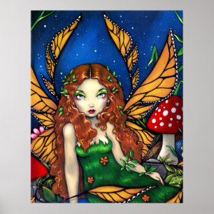 Poster Red Haied Fairy Queen ART IMPRIMER