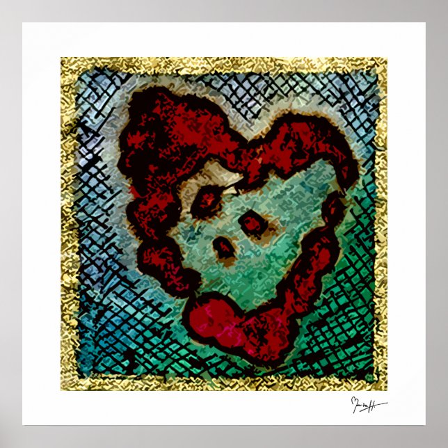 Poster - Red Ink Bleed Heart (Front)