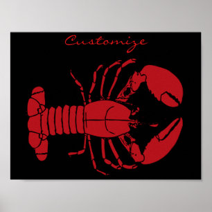 Poster Red Maine Lobster Thunder_Cove