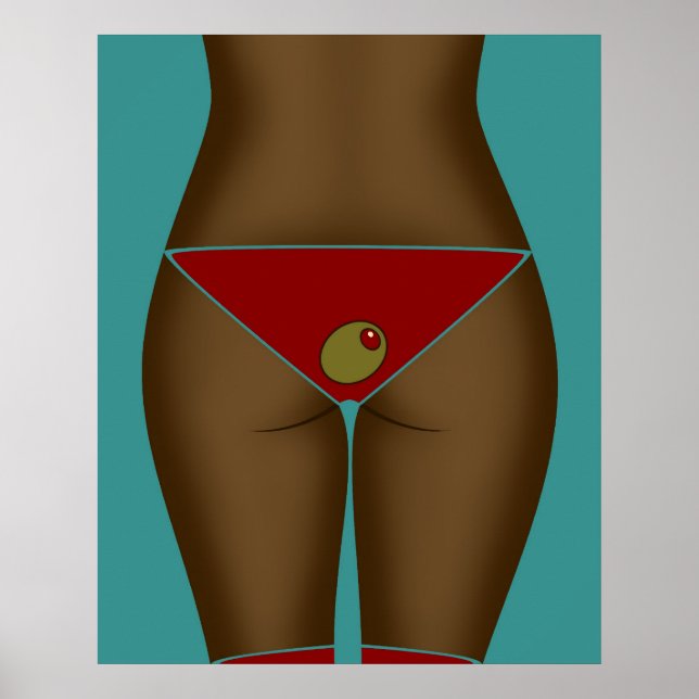 Poster Red Martini Bikini (Devant)