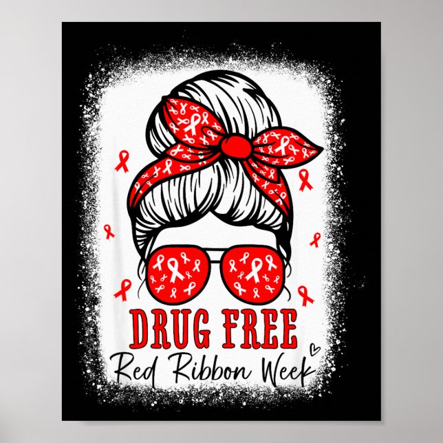 Poster Red Ribbon Week Awareness Coquette Drug Anti-drug  (Devant)