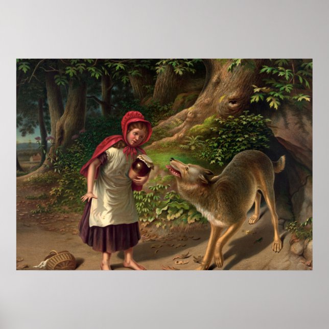 Poster Red-Ridinghood et le loup par William Beard (Devant)