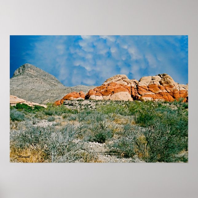 Poster Red Rock Canyon Paysage Photo Art (Devant)