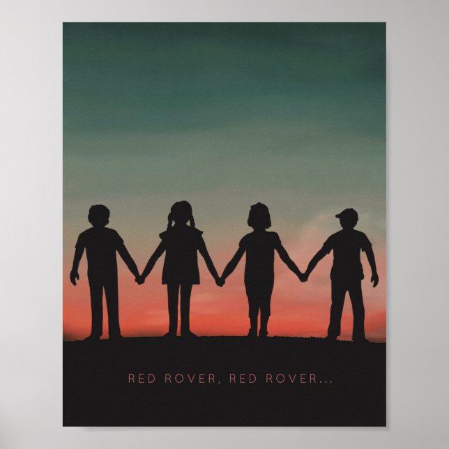 Poster RED ROVER nostalgique jeu d'enfance au coucher du  (Devant)