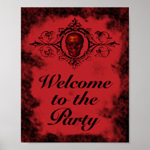Poster Red Skull Bienvenue à la fête