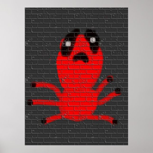 Poster Red Spider Brown peinture murale Graffiti Art pour (Devant)